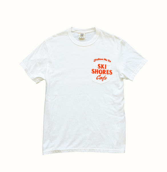 Ski Shores Sunset Pocket Tee