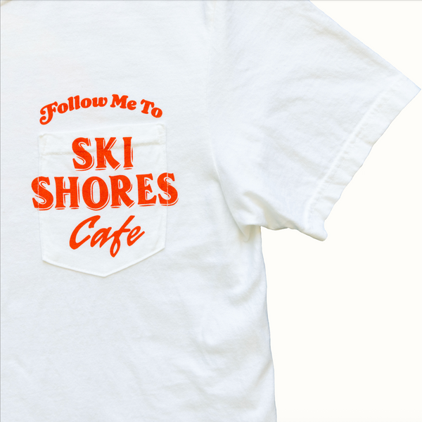 Ski Shores Sunset Pocket Tee