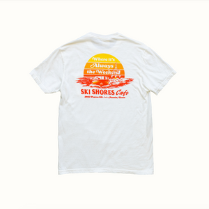 Ski Shores Sunset Pocket Tee